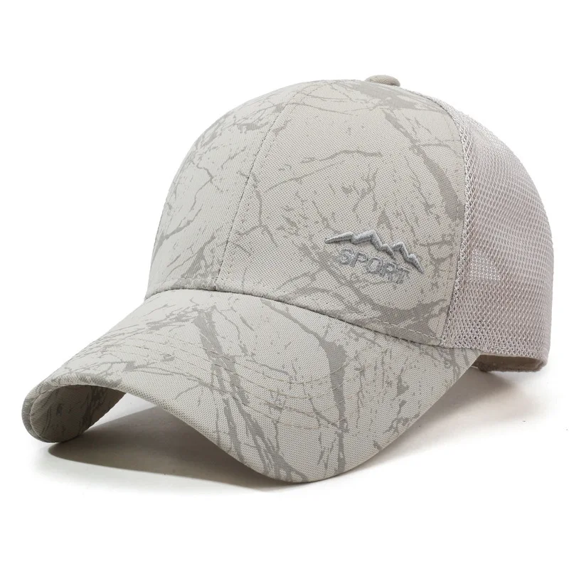 Neuer Sommer-Sonnenhut für Herren, Outdoor-Sport-Visor, Baseballkappe mit Netzrücken, Atmungsaktiver Freizeit-Angler- und Trucker-Hut – Detail 6