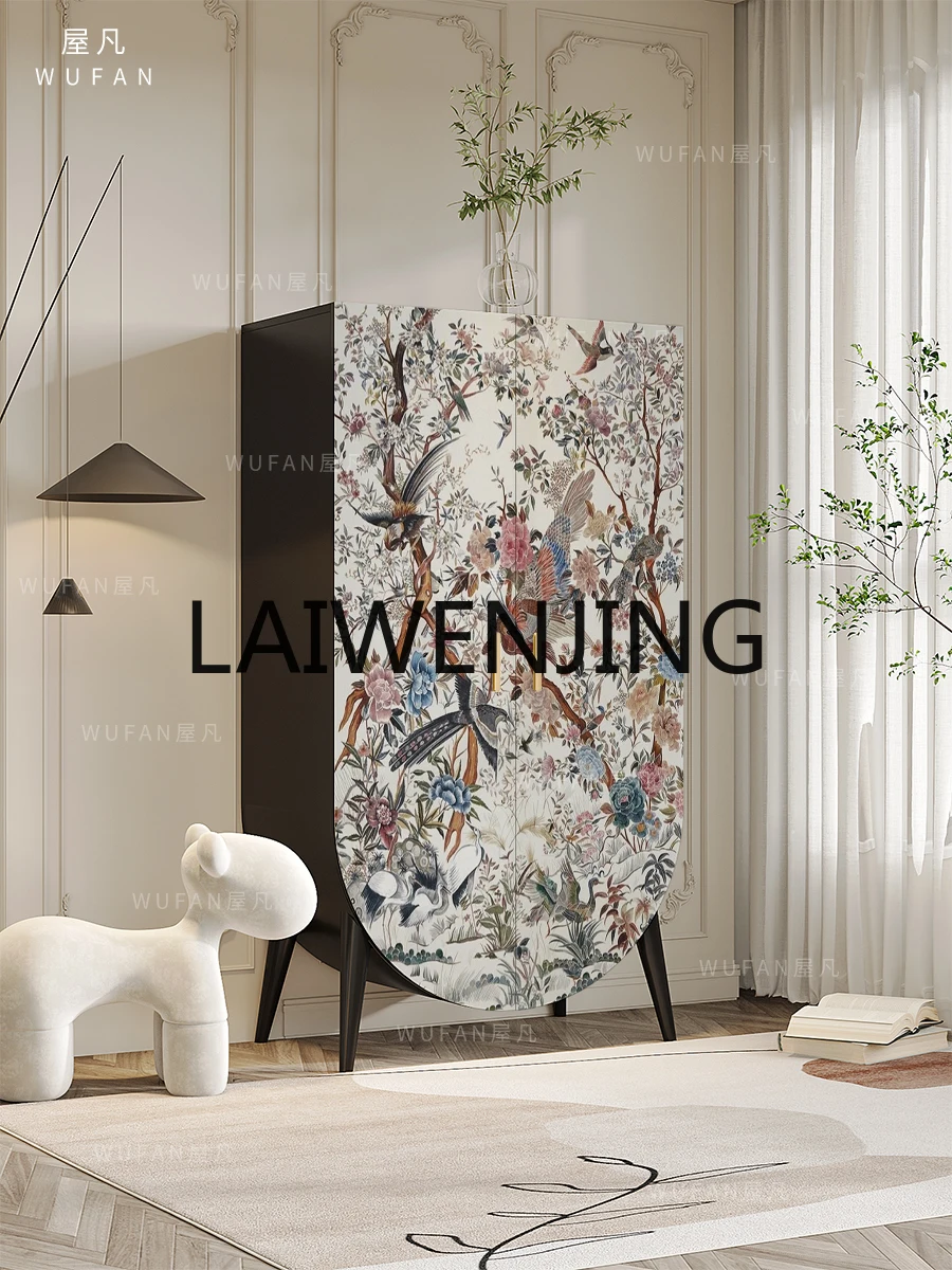 

French solid wood door wardrobe storage bedroom home wardrobe free installation custom locker