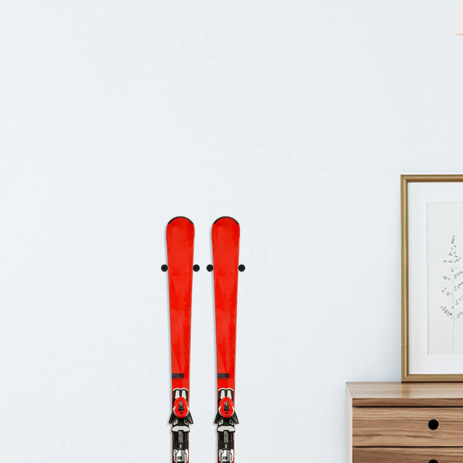 

2Pcs Wall Mounted Snowboard Rack Vertical Ski Holder Sturdy Rubber Design Space Saving for Home Or Resort Snowboard Wall Mount