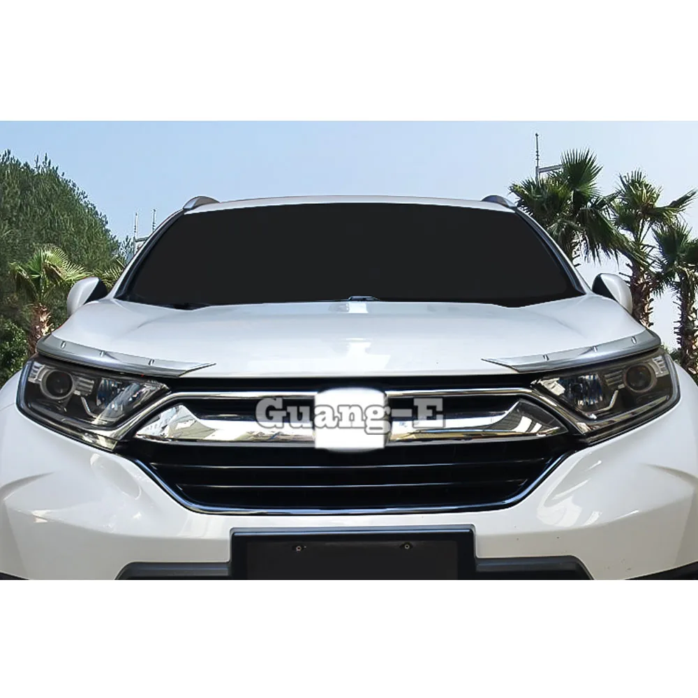 For Honda CRV CR-V 2017 2018 2019 2020 2021 Car Sticker ABS Chrome Head Front Light Eyebrow Headlamp Hoods Guard Frame Trim 2pcs