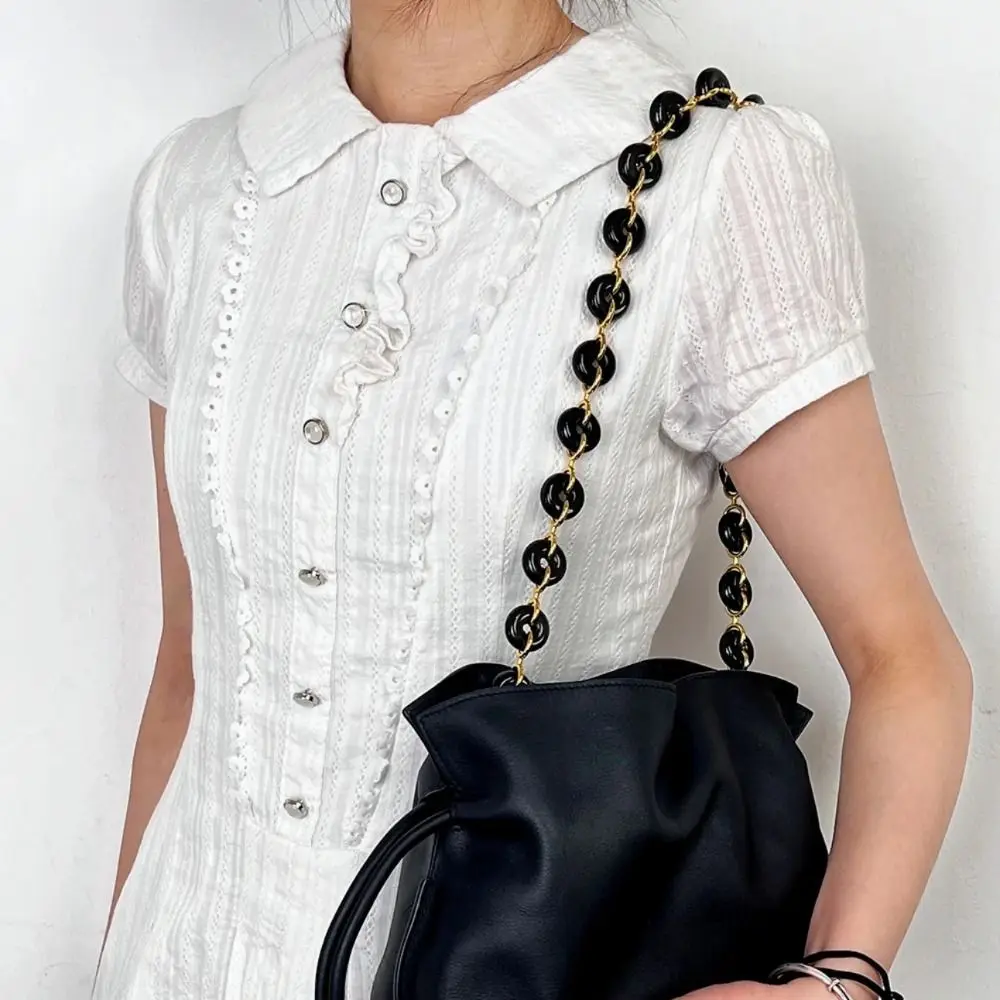 Bolso de cadena de Donut, correa de hombro de repuesto, cadena cruzada de resina acrílica, extensor de bolso de hombro, cadena decorativa