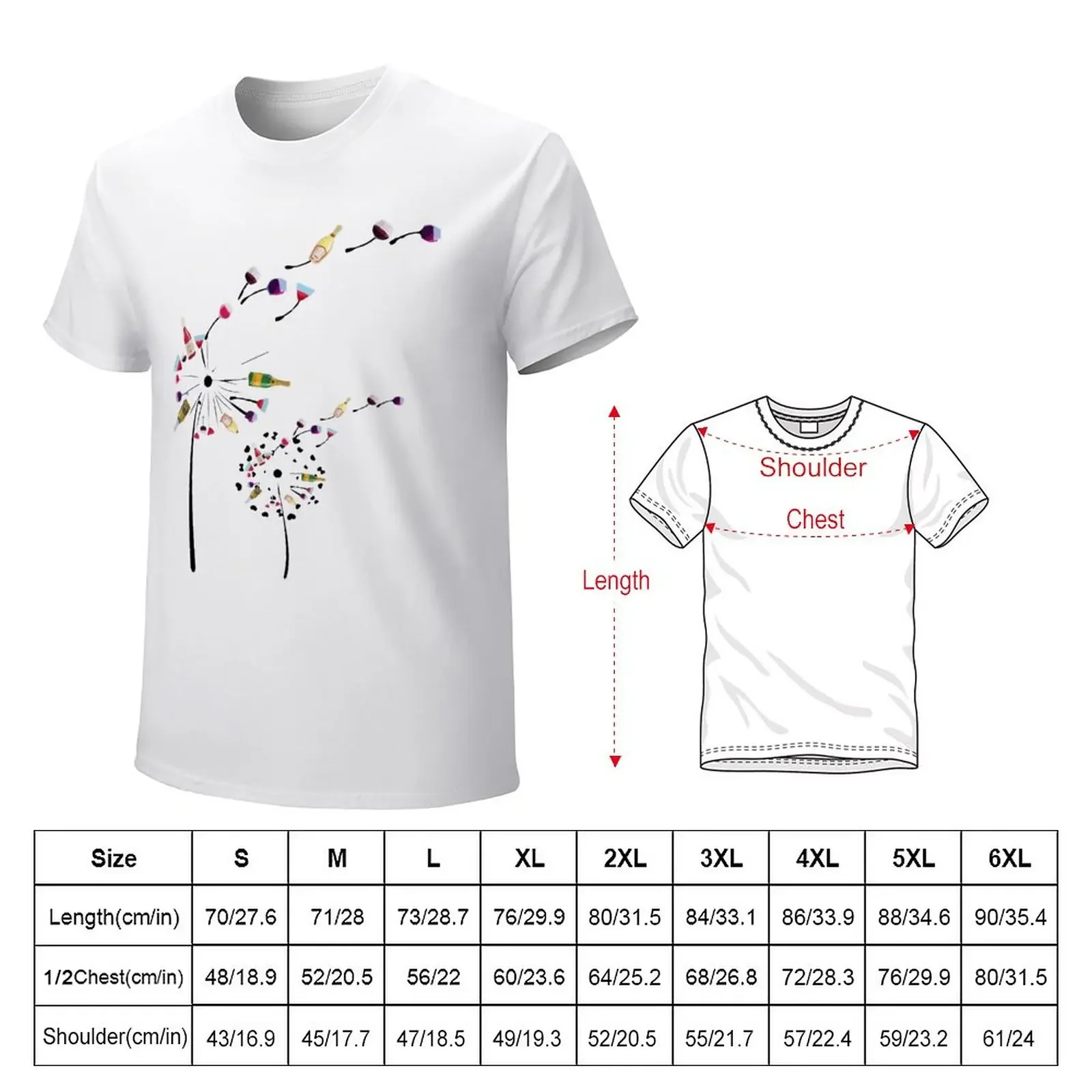 Wine Dandelion Drinking Funny Wine And Dandelion Lover T-Shirt funnys heavyweights men t shirt