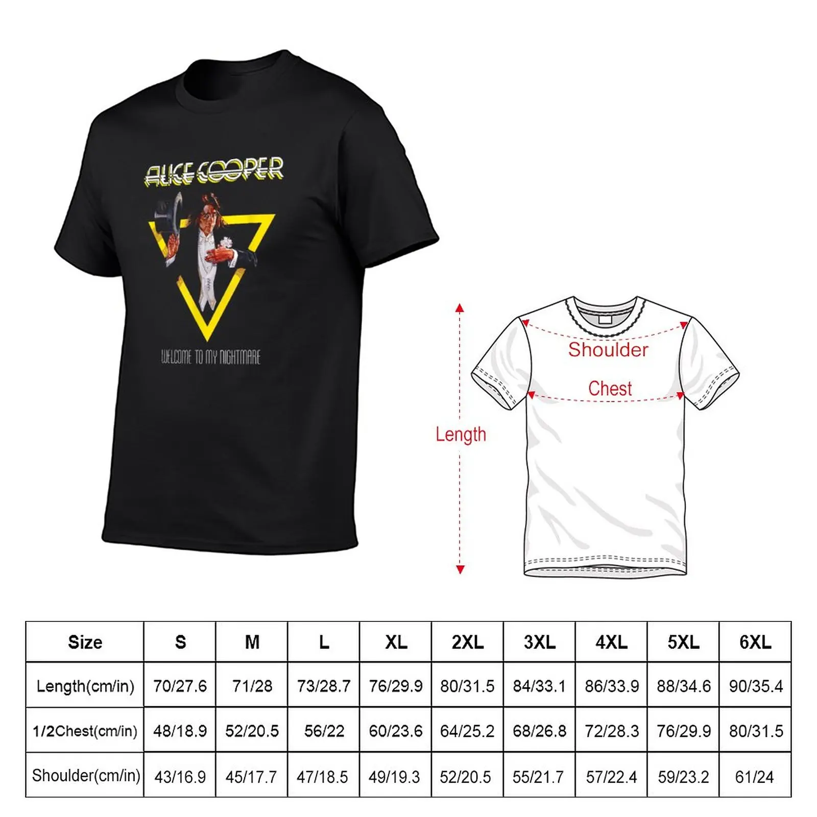 New Cooper – Welcome To My Nightmare Yellow Triangle T-Shirt tees Anime t-shirt men clothing