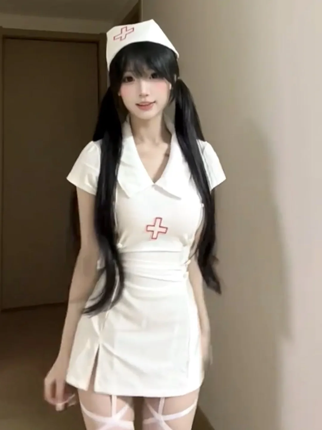 Sexy School orm ort Dr Women's Autumn Pure Desire Sle Split Waist Cinched loween Costume  Dr Korean Sle