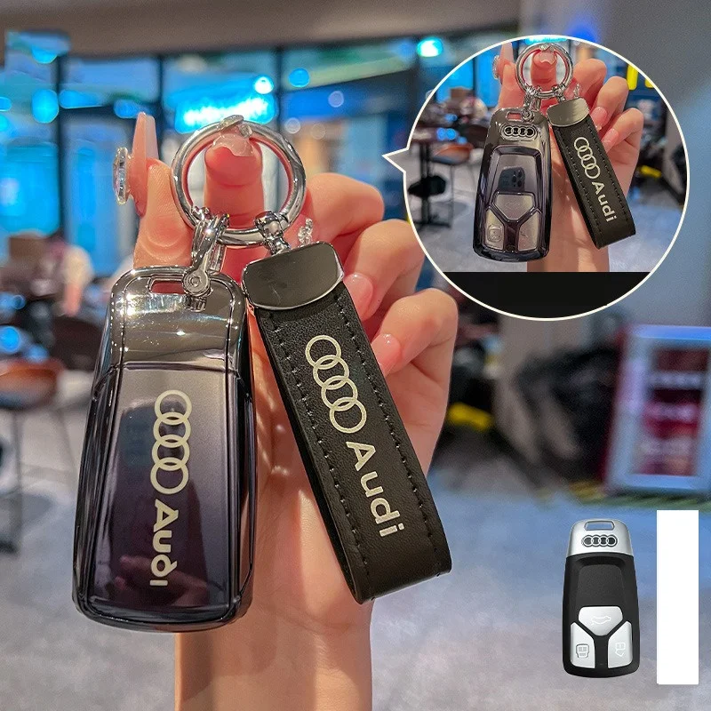Fashion TPU Car Remote Key Case Cover Shell For Audi A4 B9 A5 A6 8S 8W Q7 Q5 4M S4 S5 S7 TT TTS TFSI RS Keyless Auto Accessories