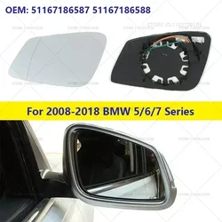For 2008-2018 BMW 5/6/7 (F01/02/03/04/06/07//10/11/12/13/18 E60/61/62/63/64) Heated Mirror Glass 4 Pins 51167186587 51167186588