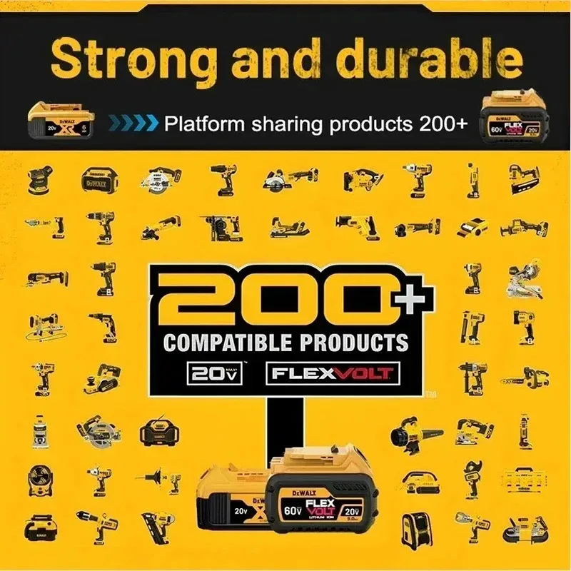 100% Original Dewalt 20V 9000mAh Power Tool Battery DCB206 DCB205 DCB200 DCF887 DCG405 DCD791 DCF922 DCF850 DCD805 Tool Battery - view 6