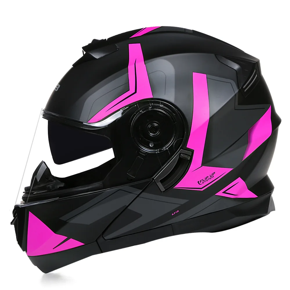 GHB-160 Motorcycle Helmet Flip Up Full Face Casco ADV Moto De Capacete Open Face Modular Casque Kask Dual Lens ECE DOT Approved