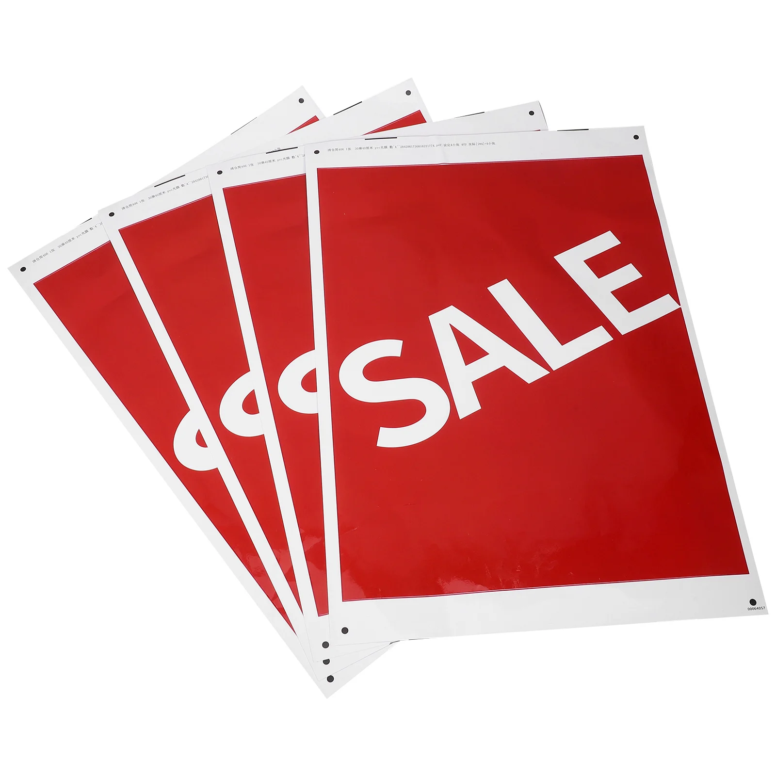 

4pcs Self Adhesive Sale Stickers Waterproof Retail Store Advertising Signage For Window Wall Display Peel Stick Decals Weather