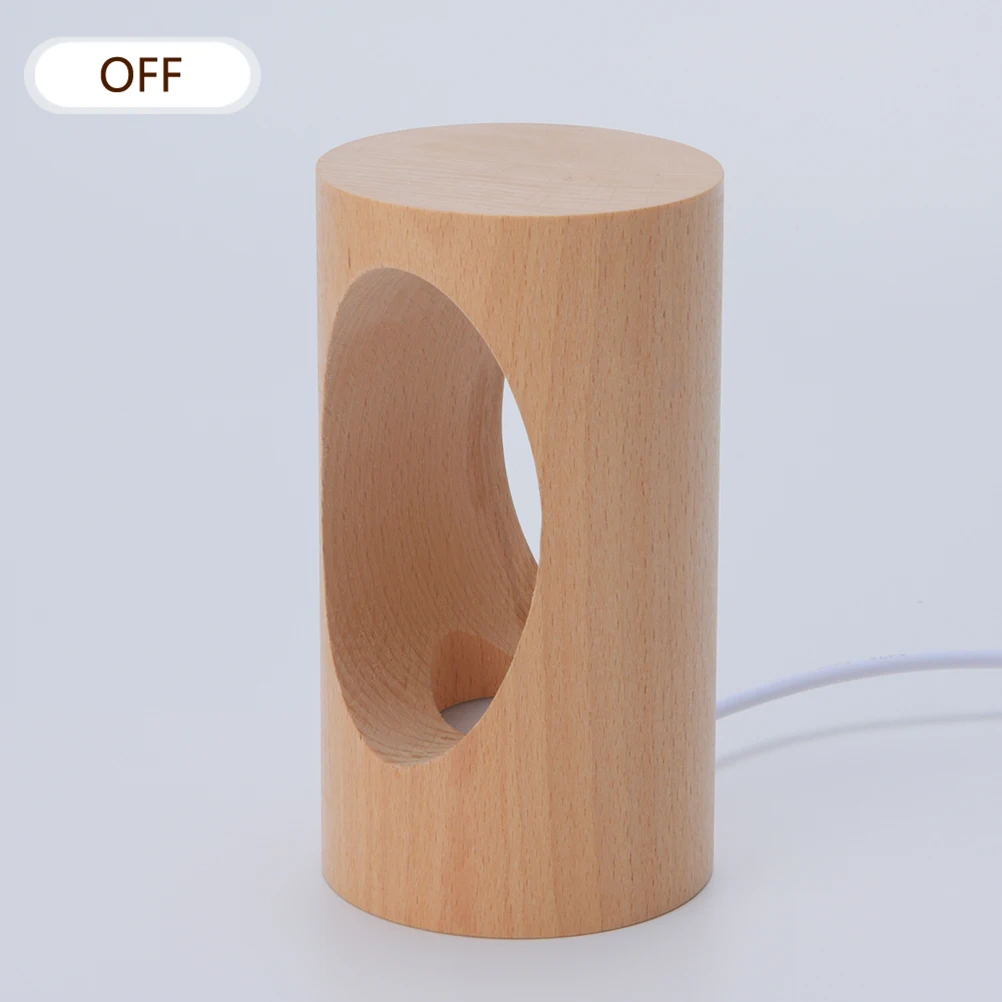 

Led Small Night Light Hollow Design Wooden Table Lamp Usb Powered Bedroom Decorative Light Room Hotel Dormitory Gift Wood