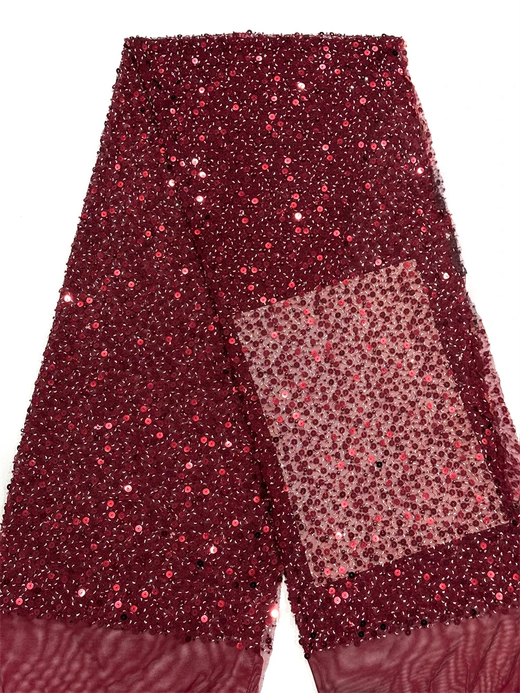 أحدث أقمشة الدانتيل الأفريقي 2025 جودة عالية الترتر العريس التطريز للنساء فستان حفلات الزفاف شبكة أقمشة الدانتيل 5 ياردات