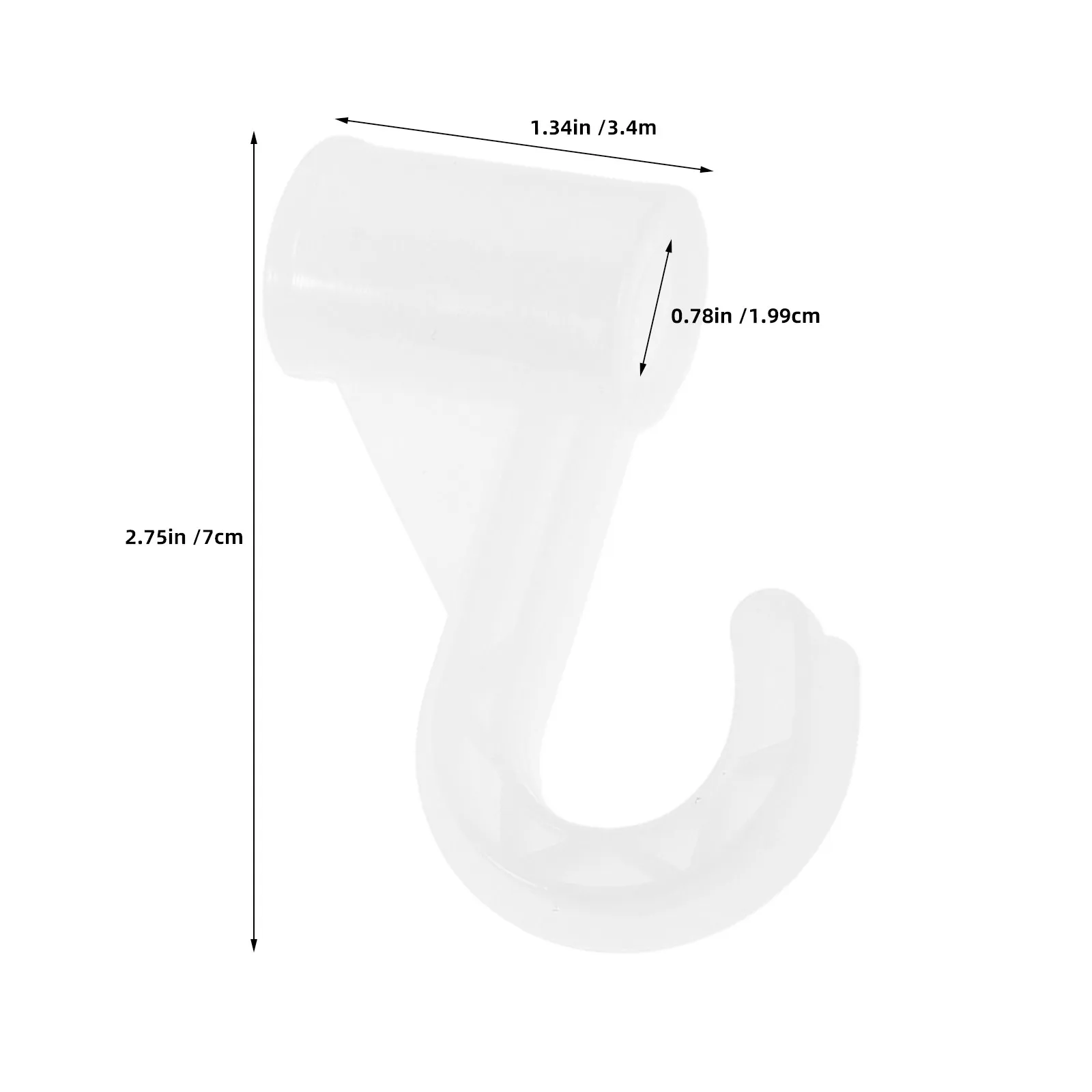 15Pcs Closet Rod End Supports Designed for 19Mm Poles Space Saving Plastic Rails Hooks for Wardrobe Closet Hanging Clothes - view 6