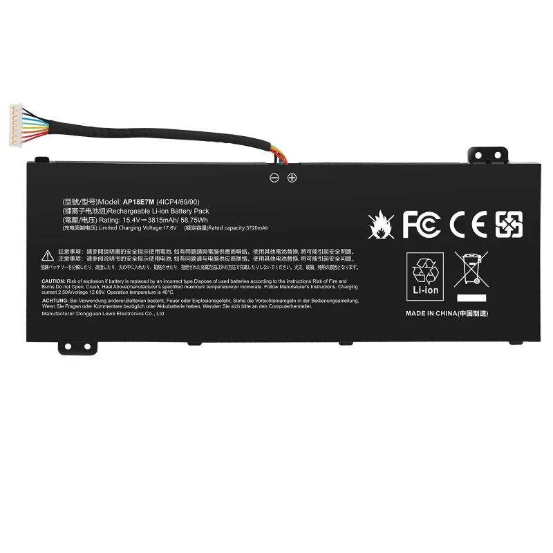 لشركة أيسر المفترس هيليوس 300 PH315-52 PH315-53 المفترس تريتون 300 PT315-51 نيترو 5 AN517-52 AN517-51 AP18E7M بطارية الكمبيوتر المحمول