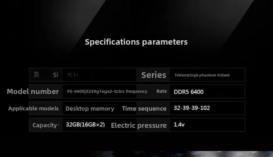 Fréquence DDR5 6400, manchon de mémoire de bureau 32 Go Magic Halberd RGB Light Bar C32