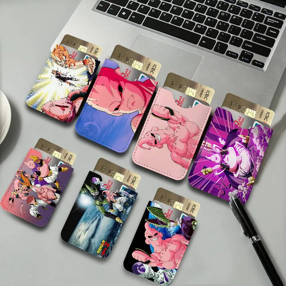 Amine M-Majin B-Buu PU Leather Card Holder Sleeve for Credit Cards,Secure/Slim Design, Travel Storage Essentials