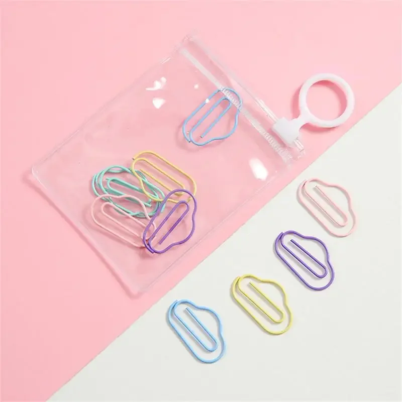 Small Bookmark Cute Design Office Creative Metal Mini Office Binding Supplies Metal Paper Clip Durable Students Transparent