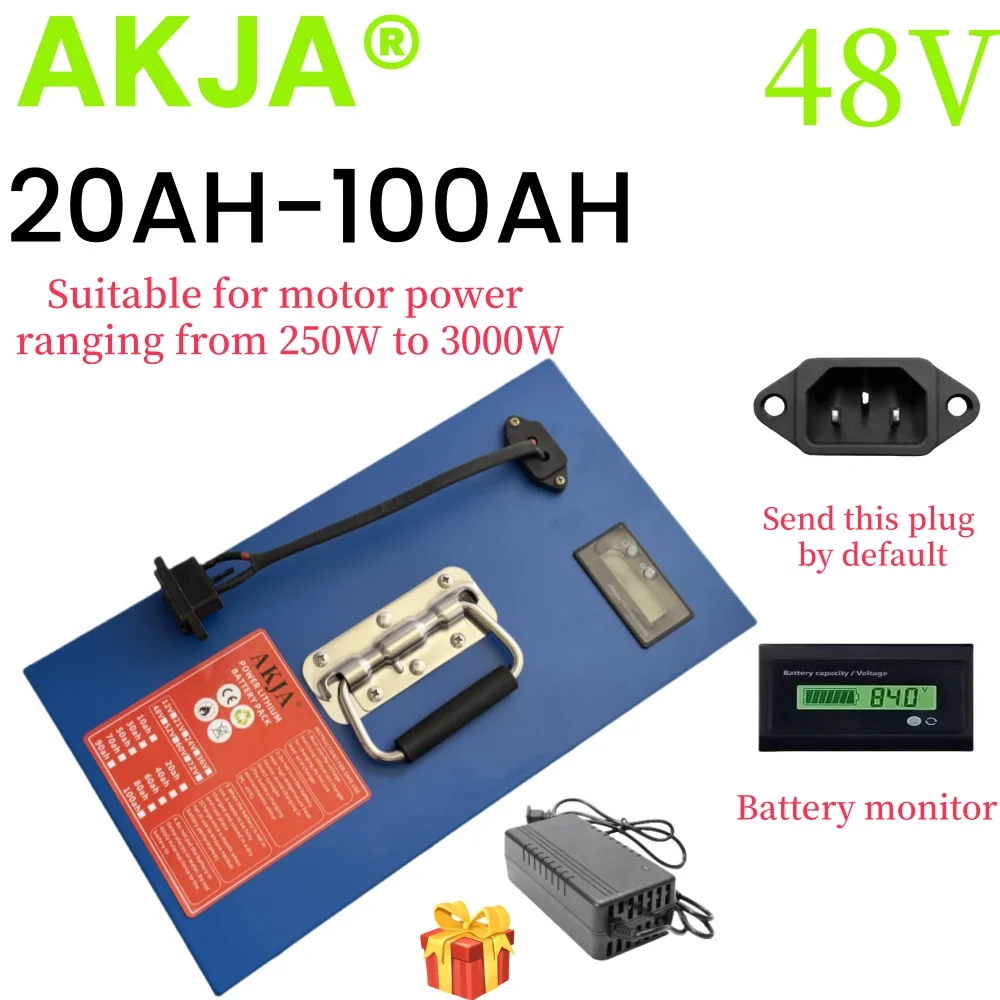 

Air fast transportation New Full Capacity Power 18650 Lithium Battery 48V 20AH-100AH Lithium Battery Pack Suitable for 250-3000W