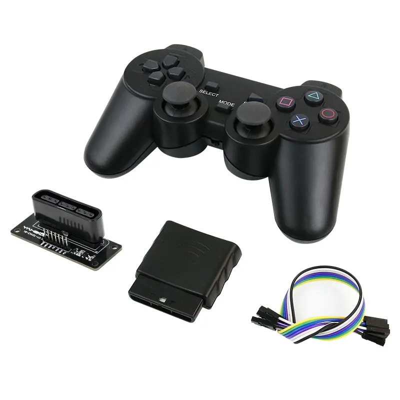 Wireless 2.4G Handle Controller Gamepad 3 in 1 PS2 Joystick With Receiver Adapter And DuPont Line For Control Smart Car Or Robot