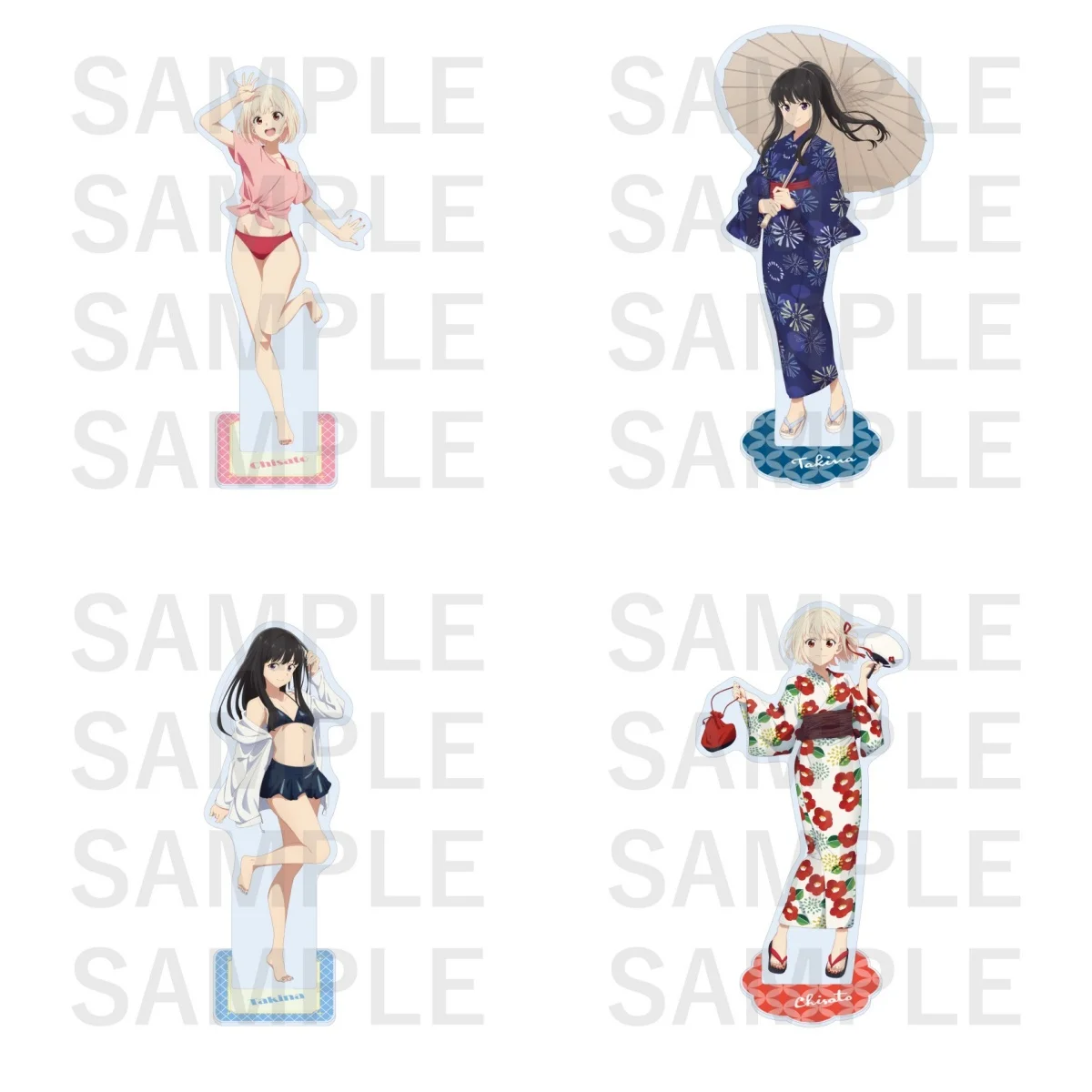 15cm Anime Lycoris Recoil Acrylic Figure Stand Model Plate Bedroom Decoration Desktop Ornament Festivals Gifts Keychains