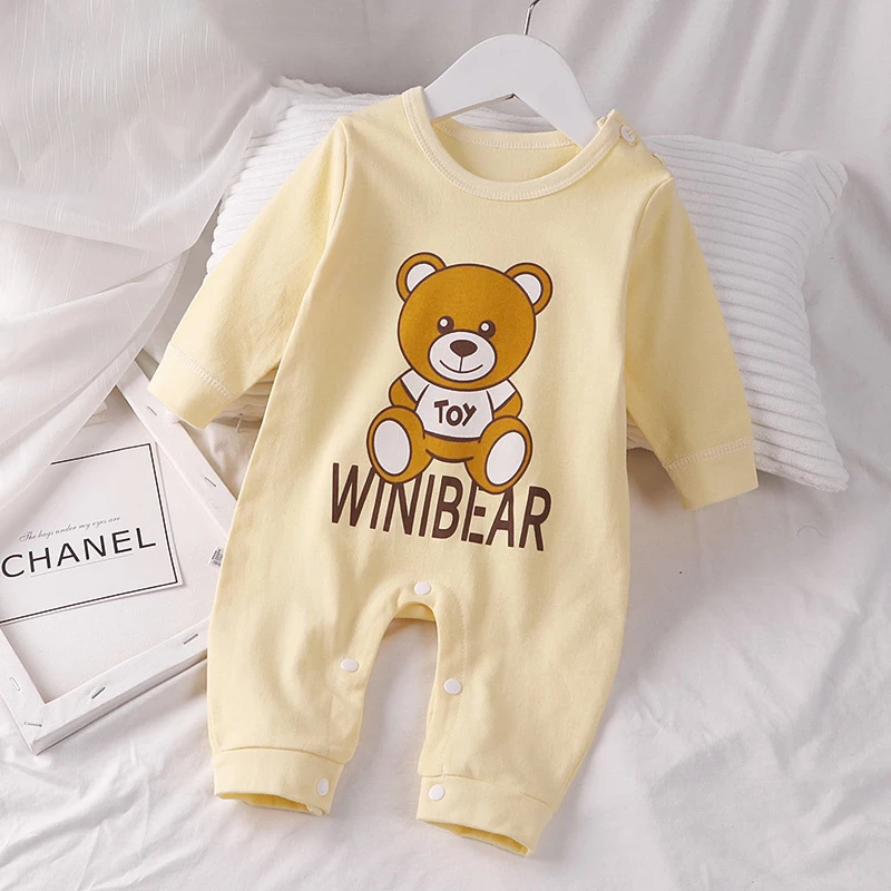 Baby Romper Soft Cotton Baby Boy Jumpsuit Cute Cartoon Printed Baby Girl Jumpsuit 0-18M Baby Romper Baby Clothing Baby Supplies