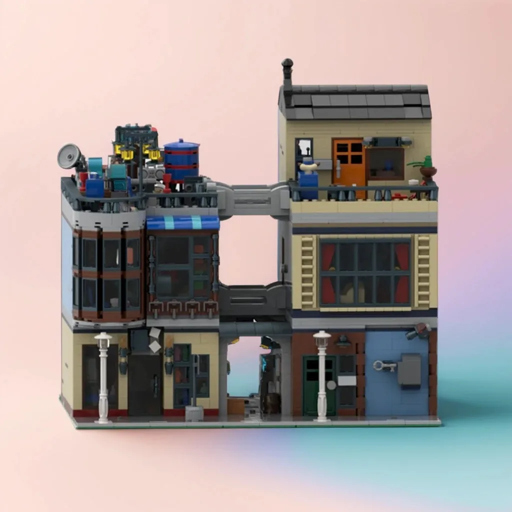3291pcs MOC Game Store Storage Unit Alley Modular Streetscape Model Building Blocks Toy Construction Christmas Gift DIY Kids