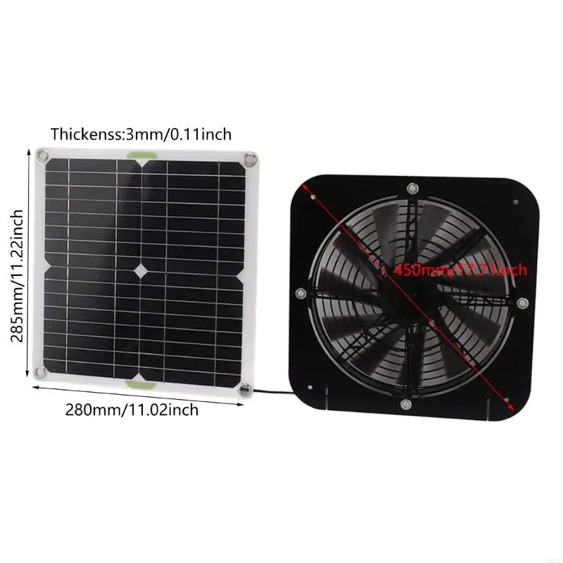 مروحة العادم لأجهزة الدجاج الدفيئة التي تتخلص من حلول شمسية أحادية الصبغة مقاومة للماء