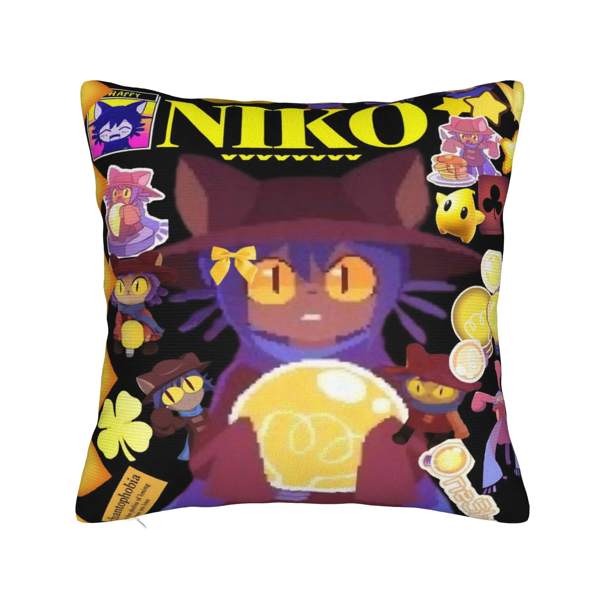 Decorative Pillowcases OneShots Niko Merch Bed  Pillow Case Cover Square Style Multi Size