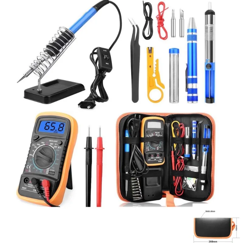 

Electric Soldering Iron Multimeter Kit Welding Kit 220V110V60W Adjustable Soldering Iron Kit