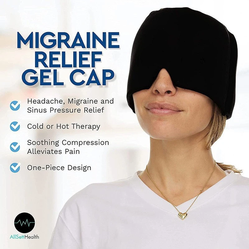 Relief Headgear Migraine Relief Cap Gel Ice Cap Cold Compress Therapy Cap Ice Head Wrap Pack Eye Mask For Pressure Relieve Pain