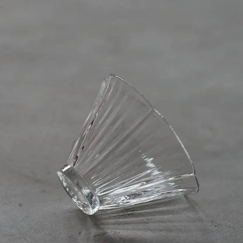 الزجاج الجنكة ورقة فنجان شاي مجموعة كأس النبيذ مقاومة للحرارة غونغ فو Teaware اليابانية الكلاسيكية أكواب مياه كأس للنبيذ الأبيض النار