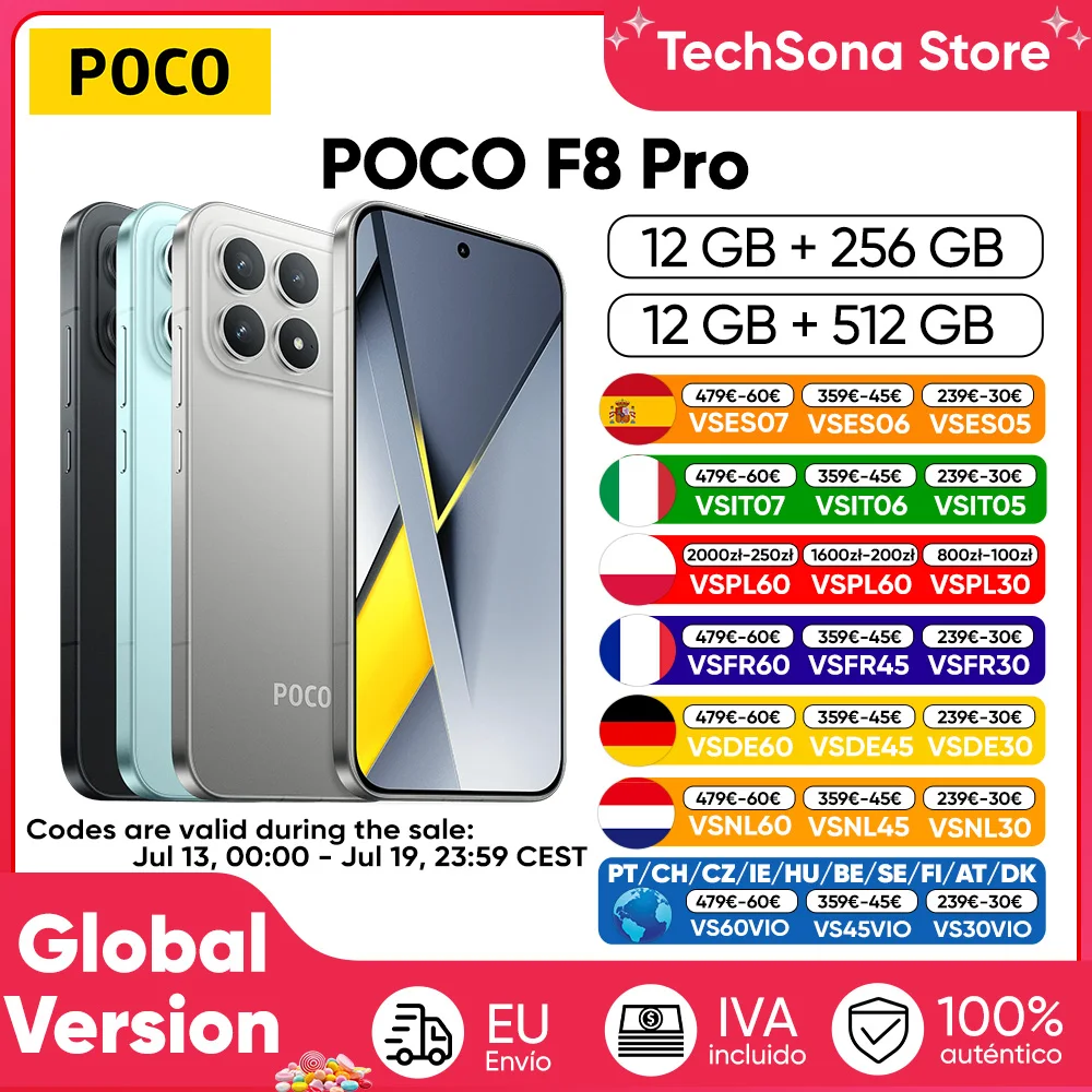 Teléfono Inteligente POCO F8 Pro 5G Versión Global Snapdragon ® 8 Elite, Pantal…