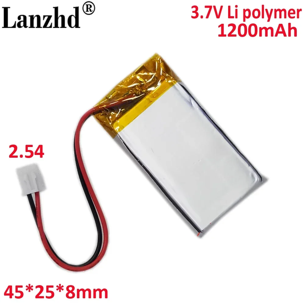 3.7V polymer with 2.54 Plug 802545 902545 902546 For code scanner Niu Electric car N1S M1 locator battery 1000mAh