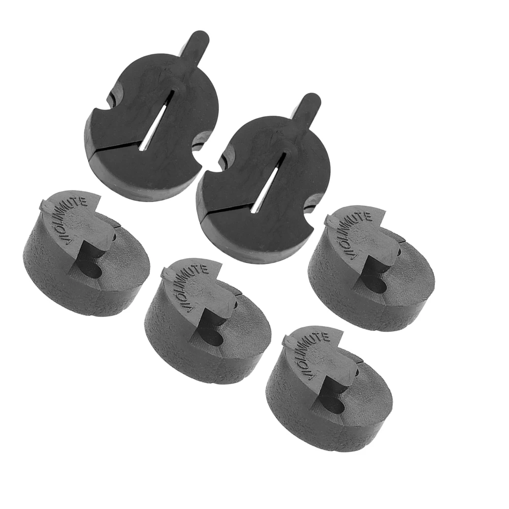 

6 Pcs Violin Mute Practice Reduce Musical Instrument Pad Soft Rubber Accessories