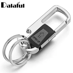 Metal Keychain Car Fob Key Chain Holder Ring Clip with Detachable Valet Anti-Lost for Men Beer Opener Bottle Keyfob K434