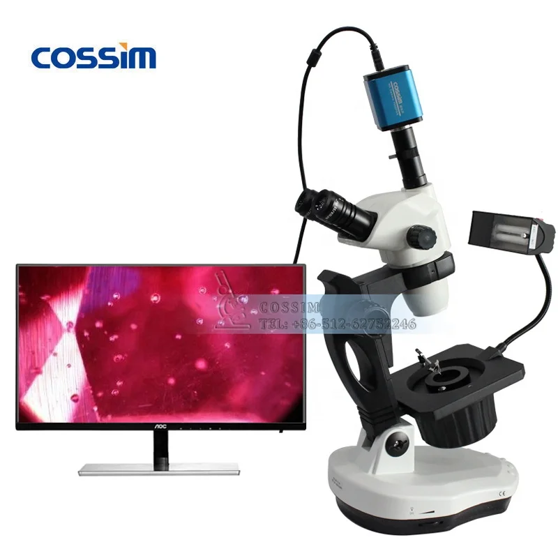 VGM650A Continuous Zoom Jewelry & Gemology Trinocular Gemological Microscope For Gem Identification