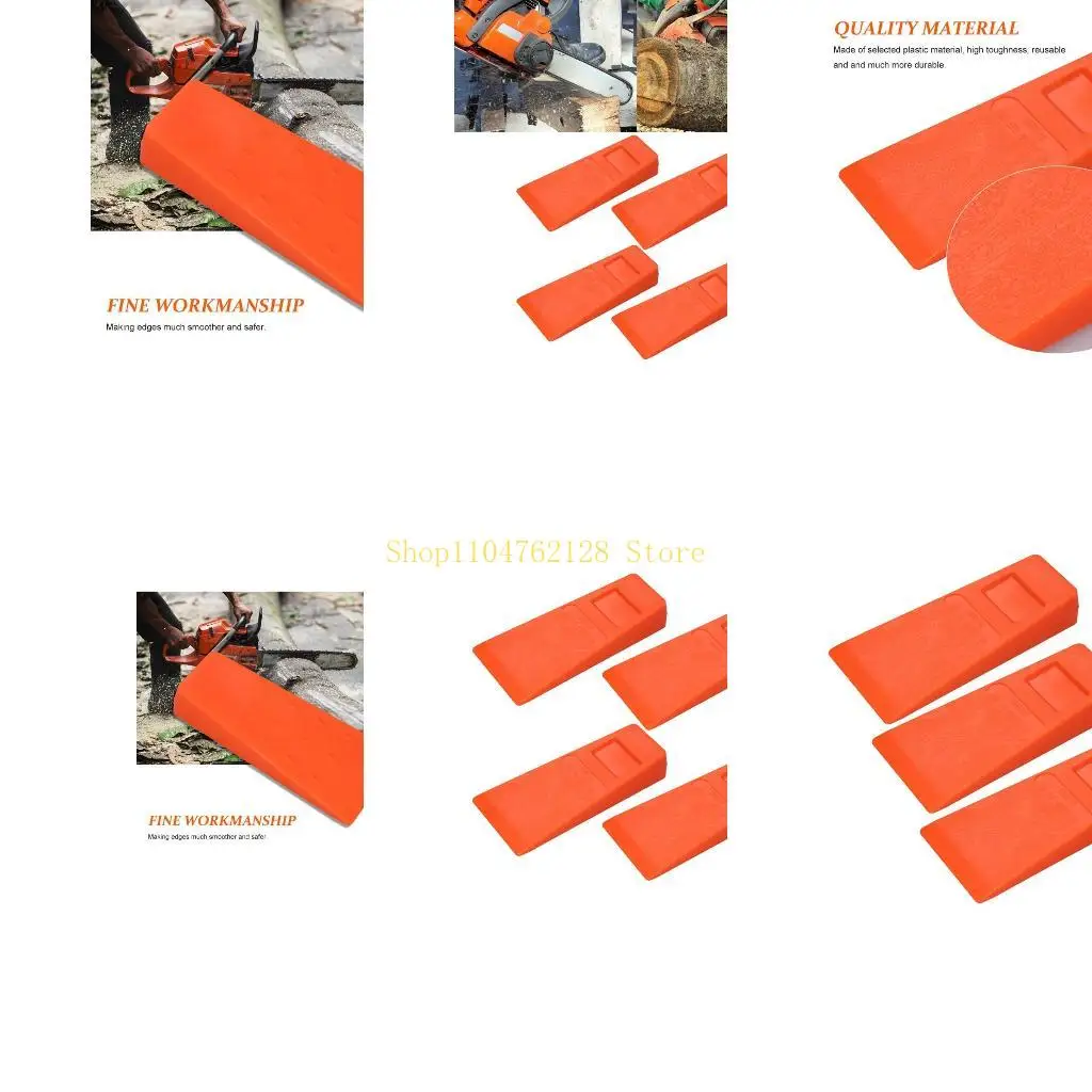 

4 шт. 5,5-дюймовый клин для резки дерева, оранжевый пластиковый клин для резки дерева, клин с шипами, лучшая распродажа