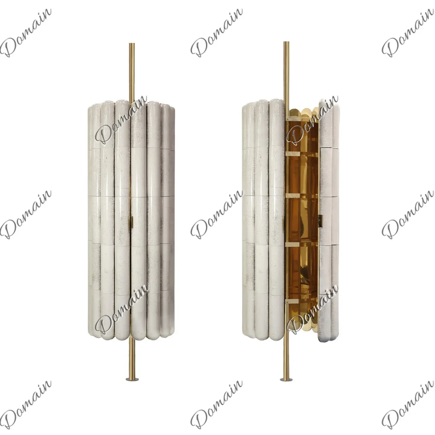 N10 Designer column wine cabinet floor-to-ceiling villa modern light luxury high-end creative stainless steel cylindrical displa