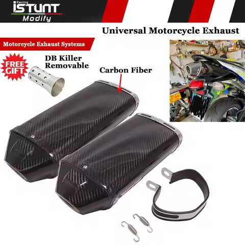 Universal Motorcycle RS-5 Exhaust Pipe Escape Systemes Motorbike DB Killer For CBR600 RR F5 CBR1000 TNT899 TNT1130 Daytona 675R