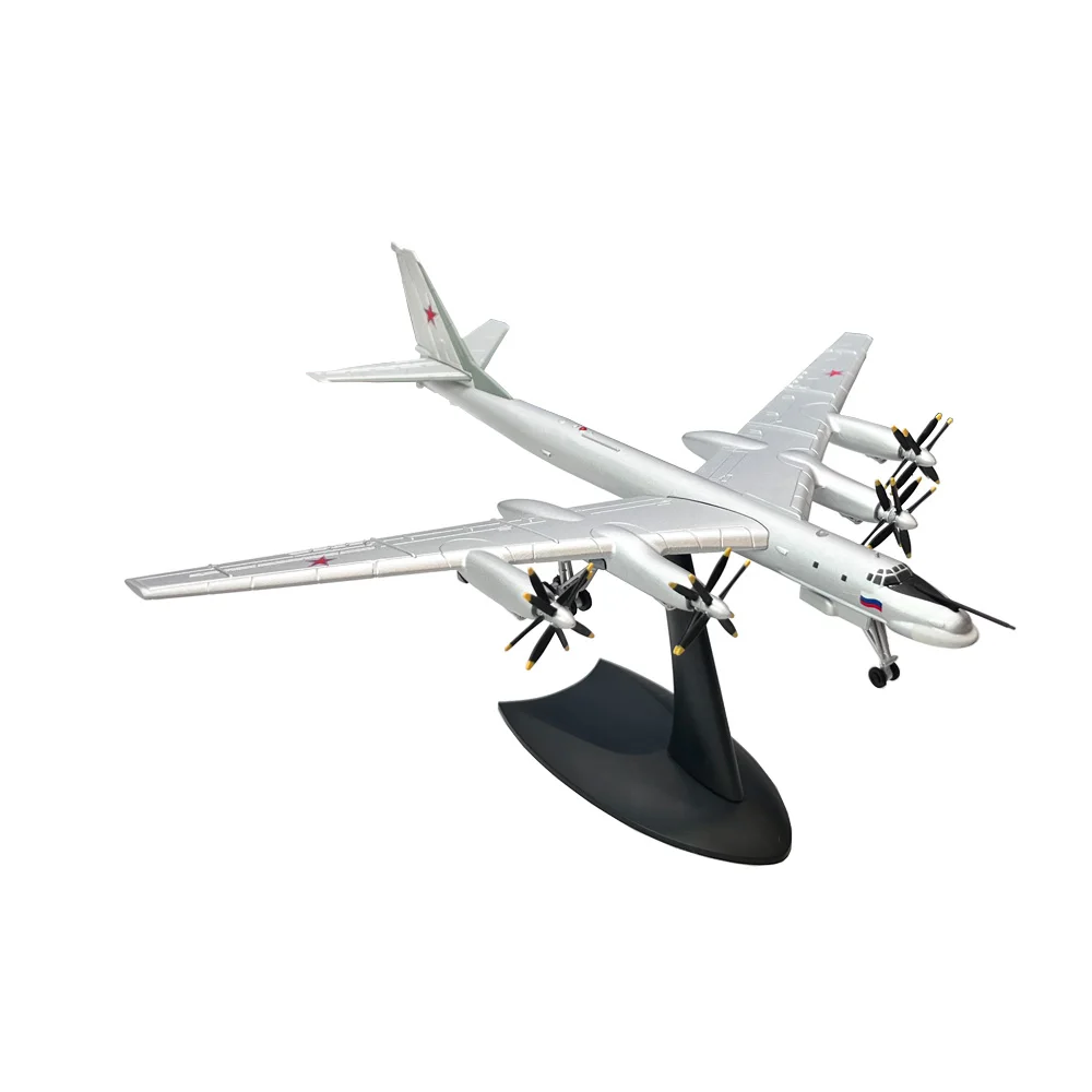 1/200 Scale Tupolev TU-95 TU95 Bear Type Strategic Bomber Diecast Metal Airplane Plane Aircraft Model Collection Gift