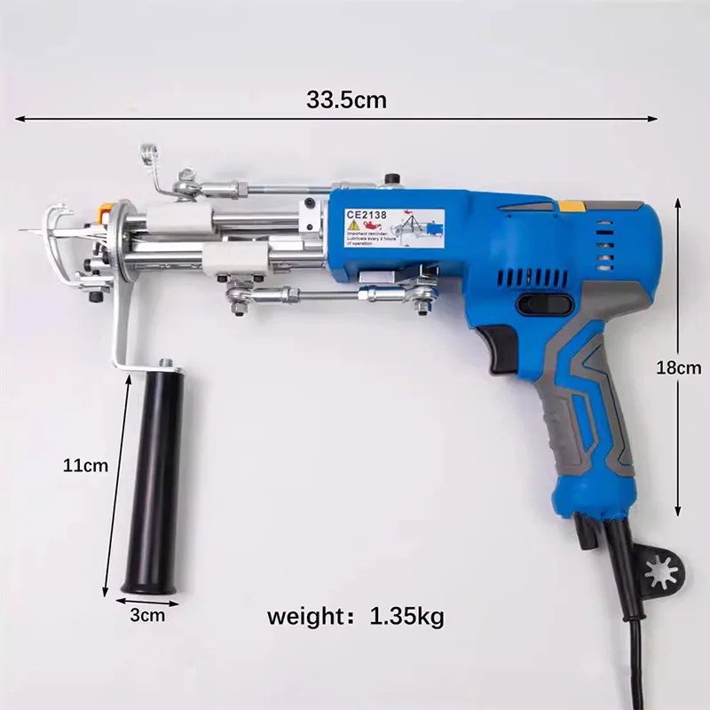 Tufting Gun Set with Carpet Cutter  Making Tool Kit  Gun Loop Cutting Carving-Specific  Cutter 120W