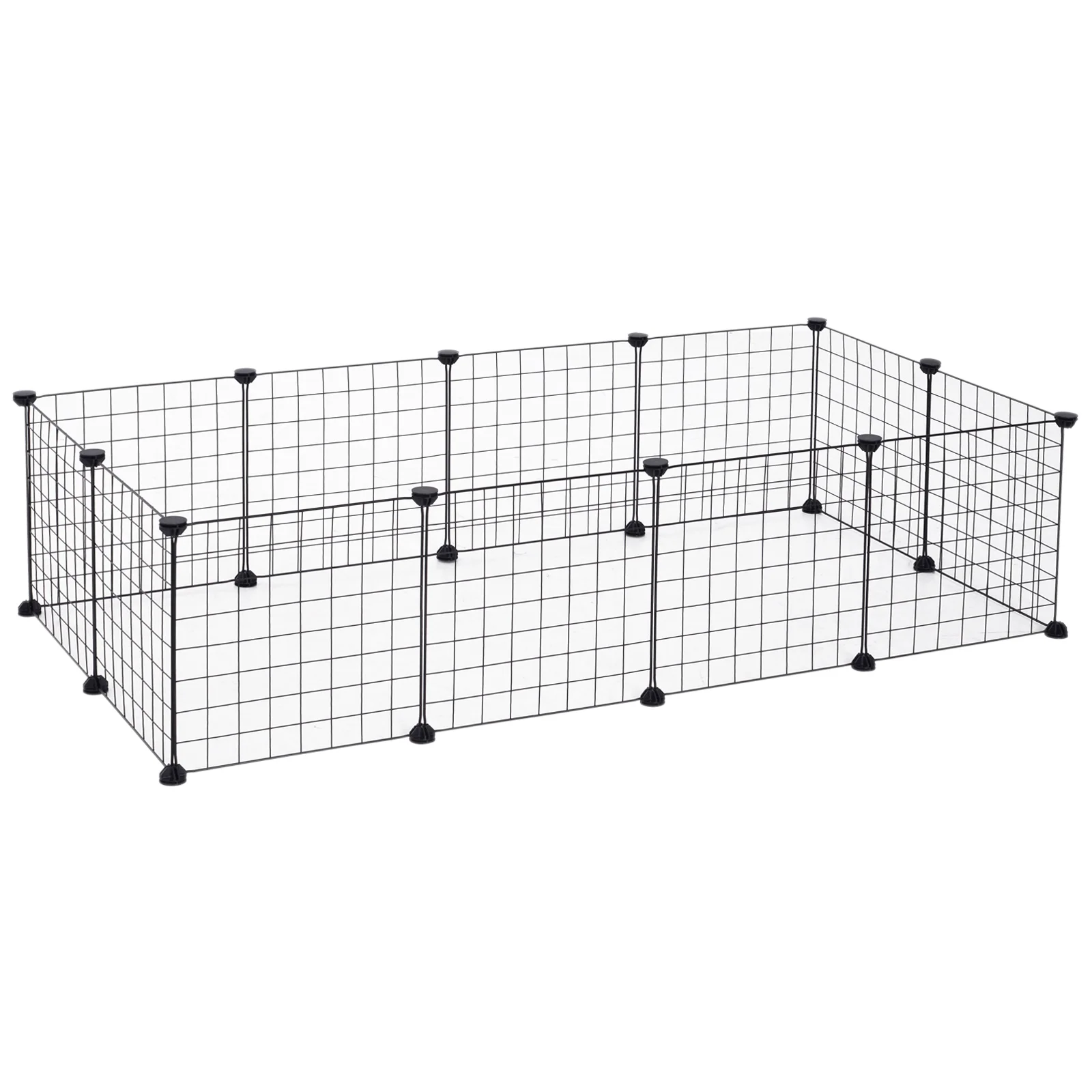 PawHut metal pet fence with 12 panels metal pet Park