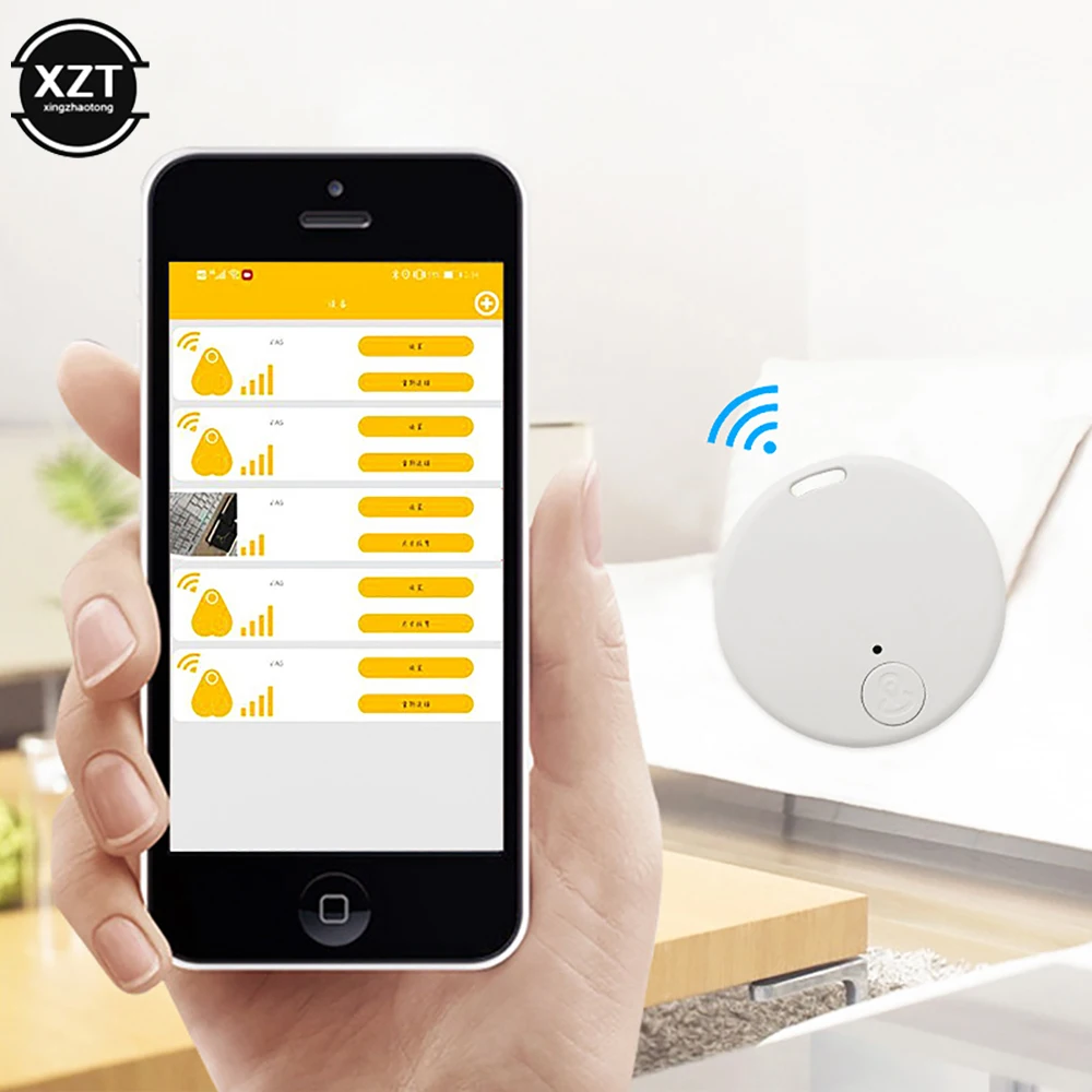 Round Bluetooth 5.0 Loss Preventer New Mini GPS Positioning Tracker Two Way Alarm Smart Positioning Mobile Key Loss Preventer