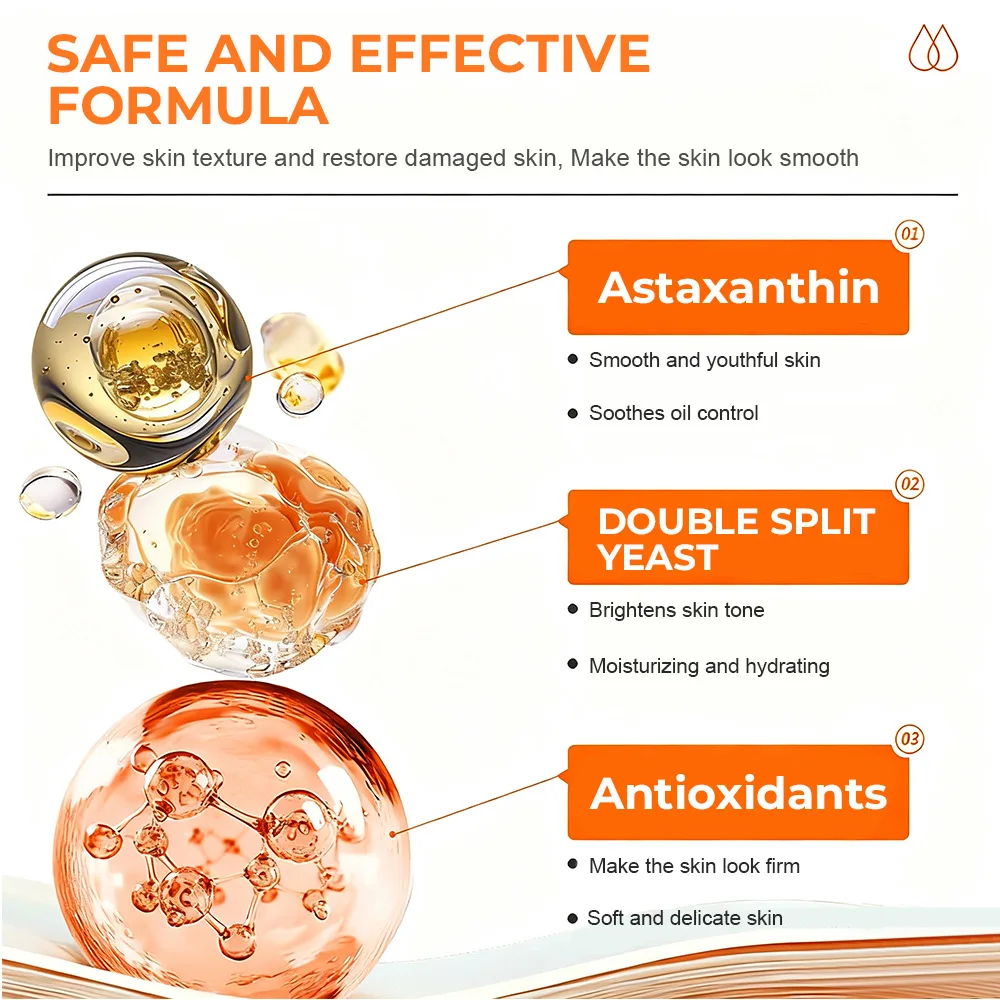 أستازانتين اشراق كريم وجه مضاد للأكسدة هيدرات ترطيب تتلاشى الخطوط الدقيقة تغذي البشرة الناعمة الحساسة مستحضرات التجميل الكورية