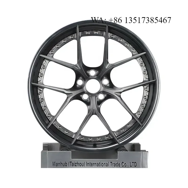 Luxury Forged Alloy Car Wheels Personalized Customization 5x120 5x112 5x114.3 6061-T6 Custom Polish 2-PC Forged Wheel