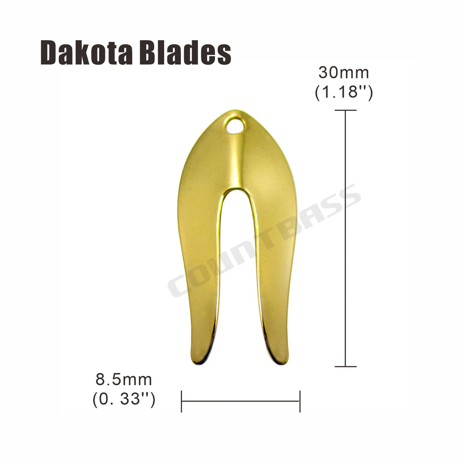 Countbass 50pcs Steel Dakota Blades For Kokanee Walleye Rigs Worm Harnesses