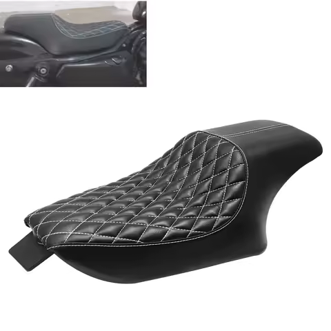Motorcycle Black Driver Front Rear Passenger Seat Two Up Seat For Harley Sportster XL883 1200 Custom 72 48 2004-2016