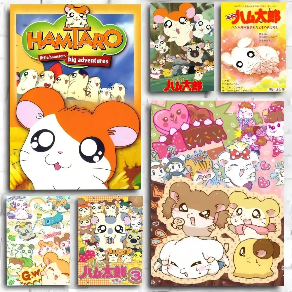 Cute Cartoon Hamtaro Hamster Poster And Prints Wall Art Pictures For Modern Bedroom Game Room Home Decor
