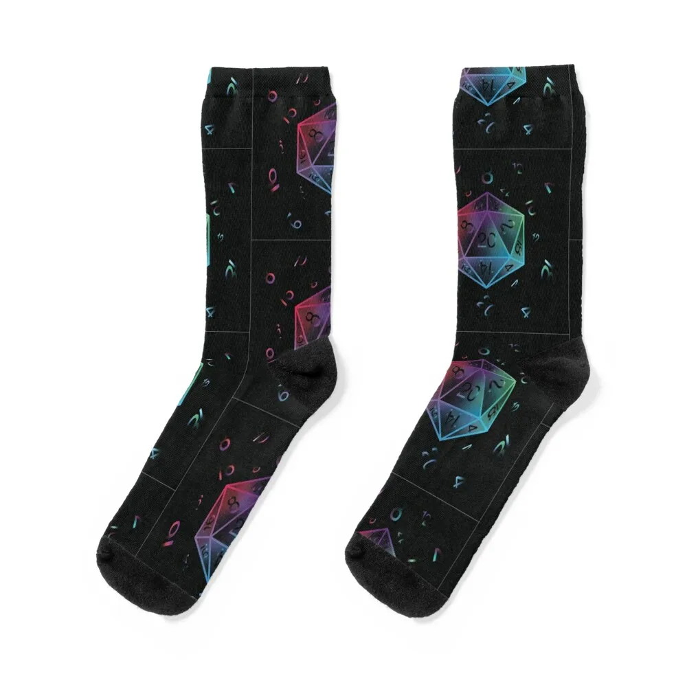 

D20 Dungeons and Dragons Dice Socks valentine gift ideas essential men cotton high quality Run Designer Man Socks Women's