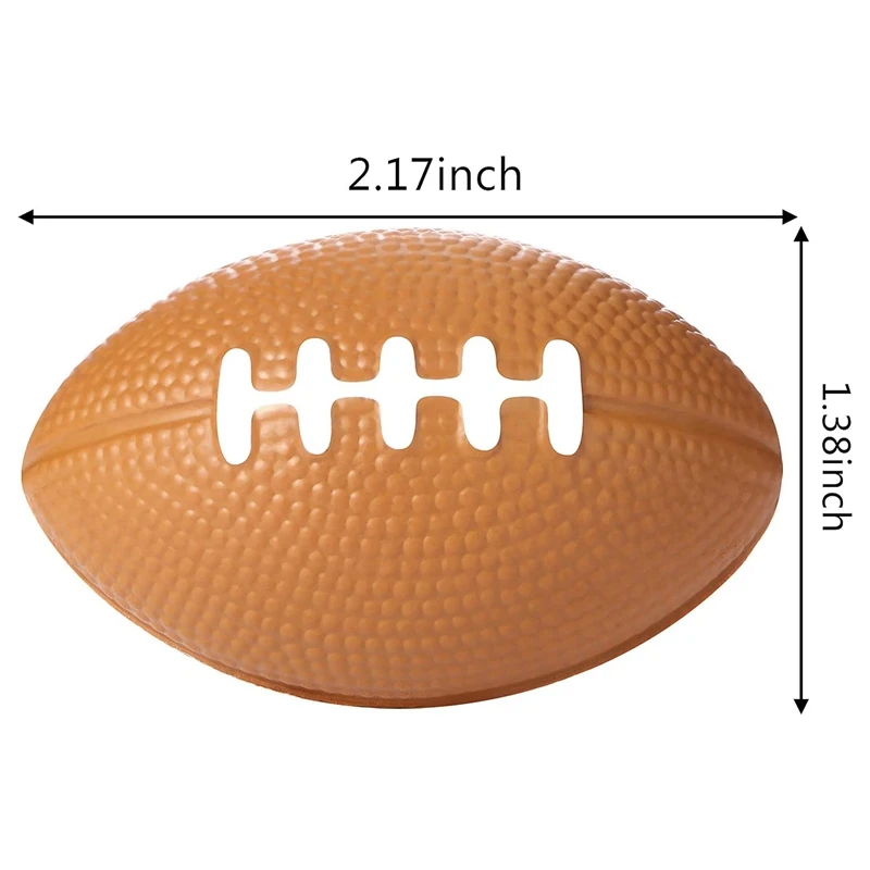 50Pcs Rugby Stress Ball, Mini Foam Sports Ball, Foam Sports Ball For School Carnival Reward, Party Bag Gift Fillers