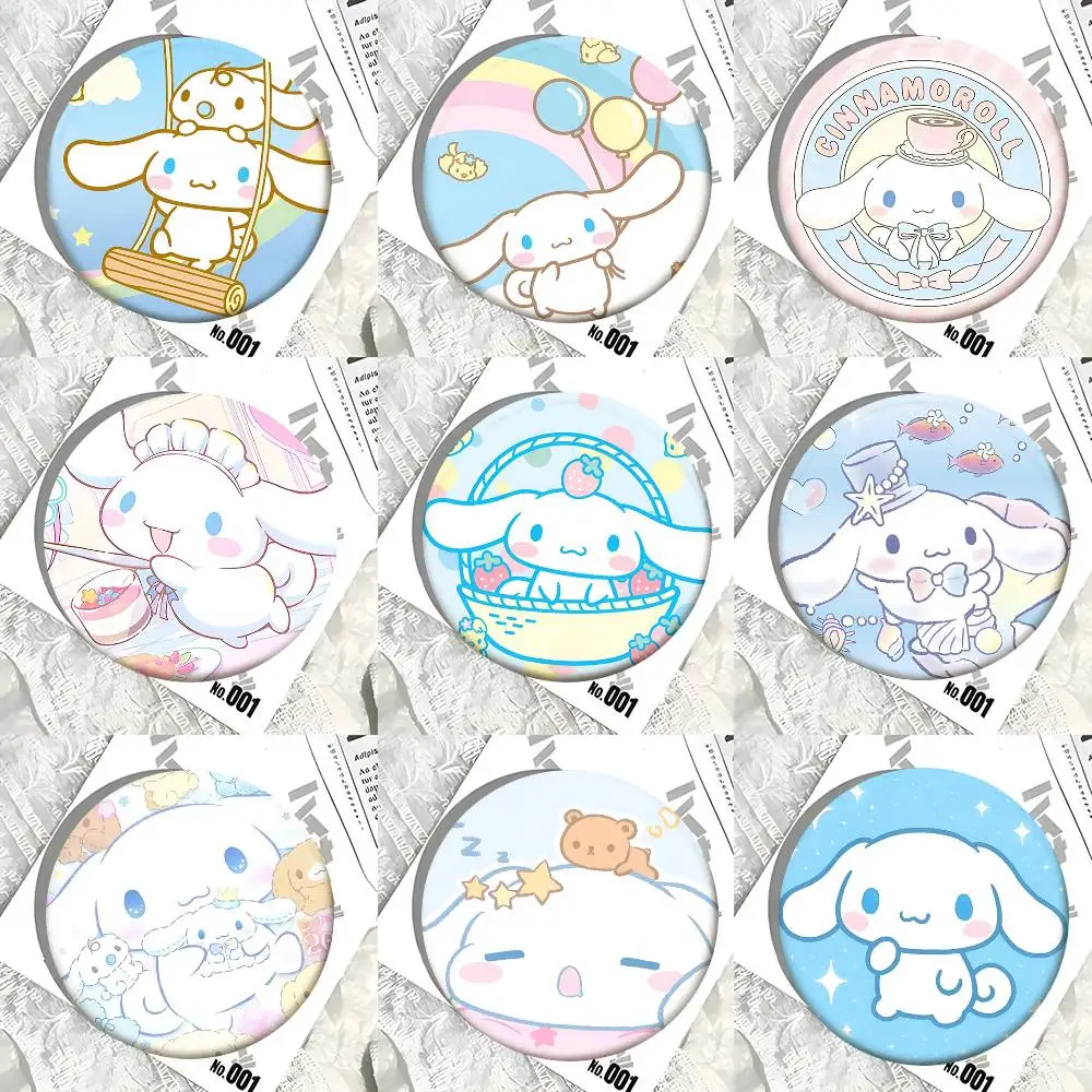 Cute C-Cinnamoroll Kawaii Round badges can be used to decorate clothes and backpack pins